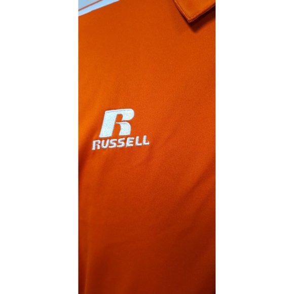 Russel Athletic Dri Power Mens XL Orange White Embroidered Logo Polo Shirt - Picture 6 of 16